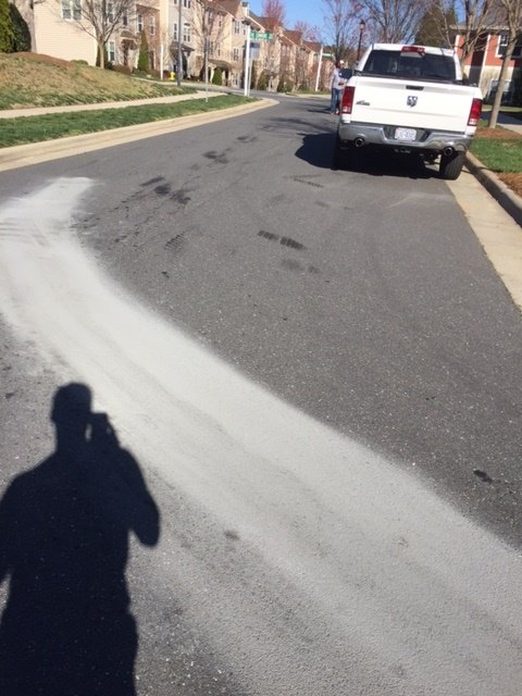 After Asphalt spill